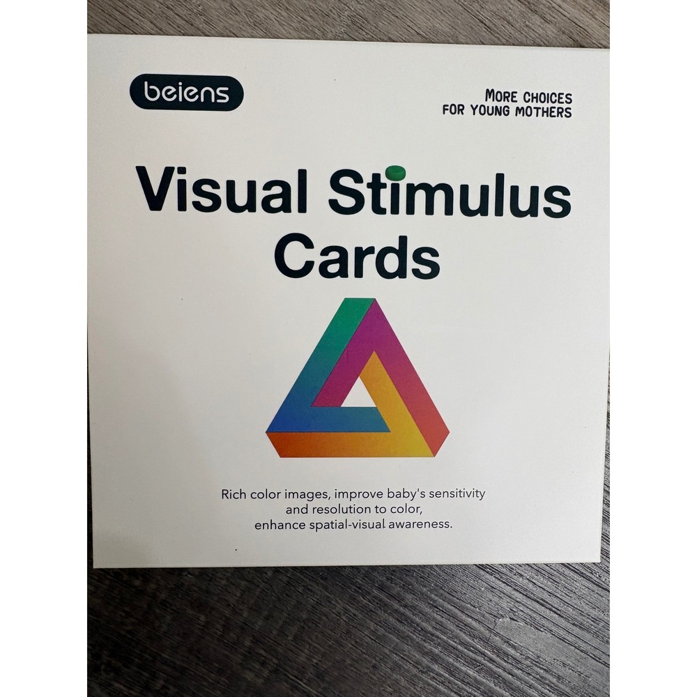 Beiens Baby Visual Stimulus Cards High Contrast Color Flashcards ZJ50 0-36M